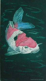 Koi (Taisho Sanke) / Jürgen Spell / 1997 Auflage: 10kolor. Exempl. Plattenmaß 30x17,2cm
